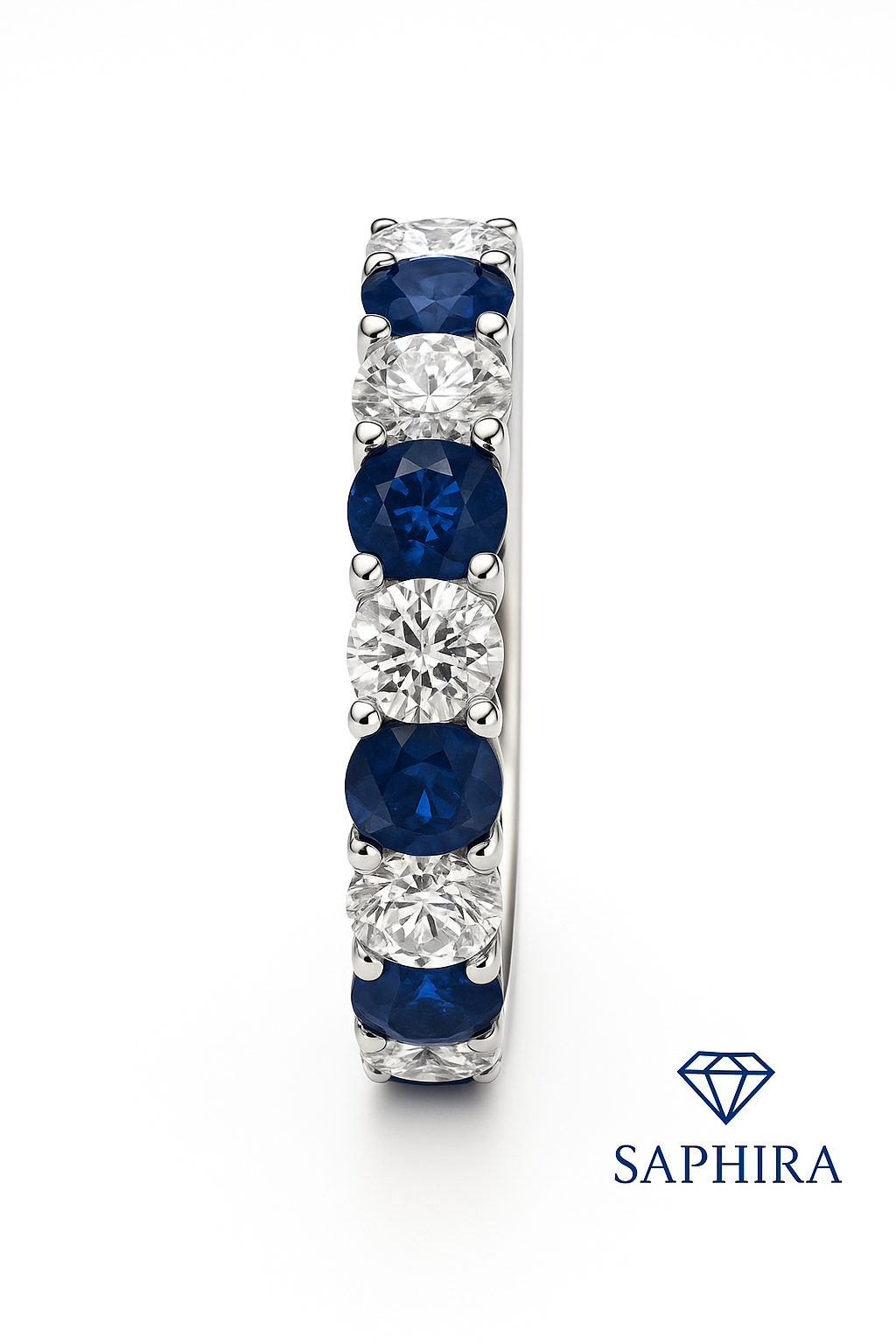 Bague Saphira – Argent 925 & saphirs bleus
