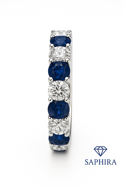 Bague Saphira – Argent 925 & saphirs bleus